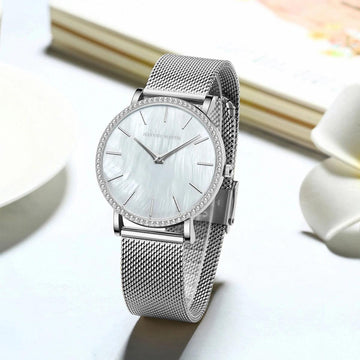 Luxury Elegant Women Watch Rhinestone Stainless Steel Fashion Japanese Quartz Movement Waterproof Ladies Wristwatches